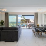 Luxury Accommodation Villa Chania living room balcony view